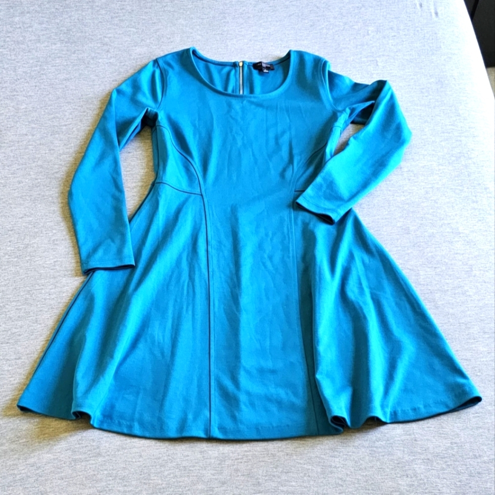 The Limited Long Sleeve A-line Dress Blue Petite S